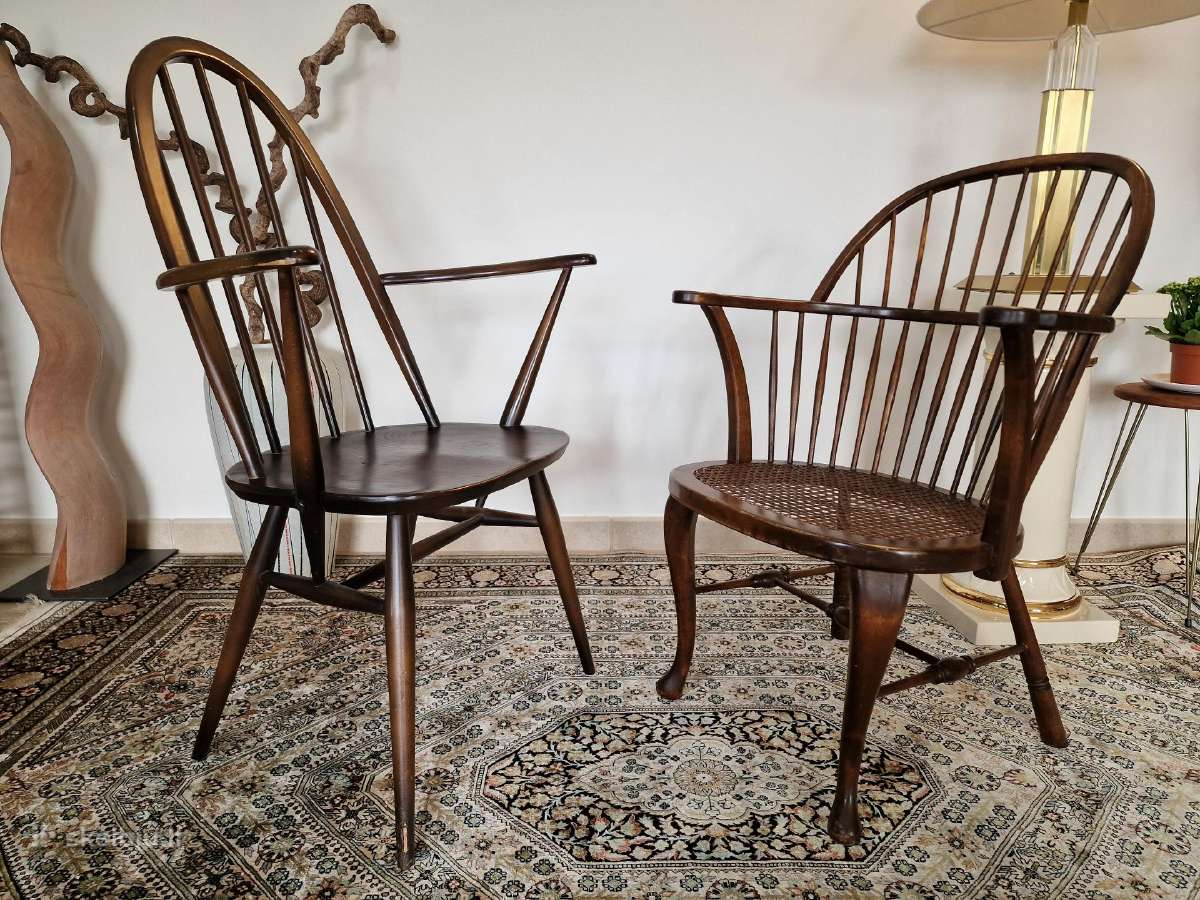 Vintažinės Mid century bukmedžio kėdės