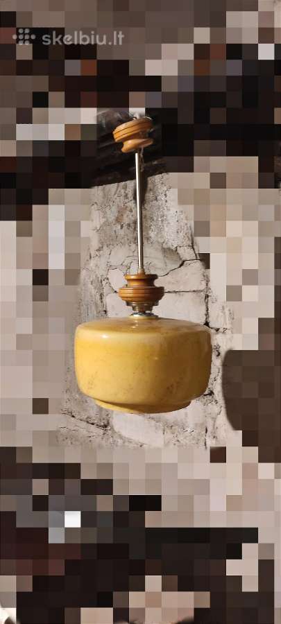 Vintažinis šviestuvas/ geltonos marmuras