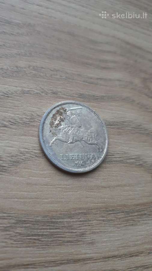 1936 metų 5 litai Basanavičius sidabras - nuotraukos Nr. 3