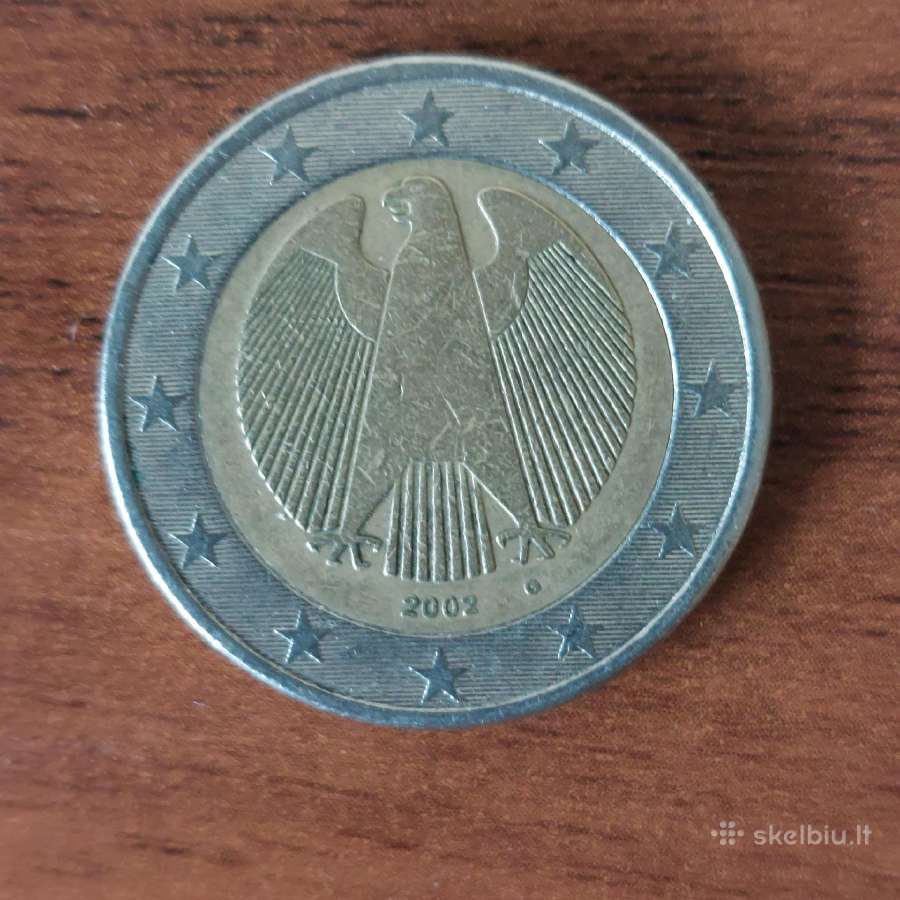 2 Euro 2002 Germany ( with letter G ) .Rare - nuotraukos Nr. 3