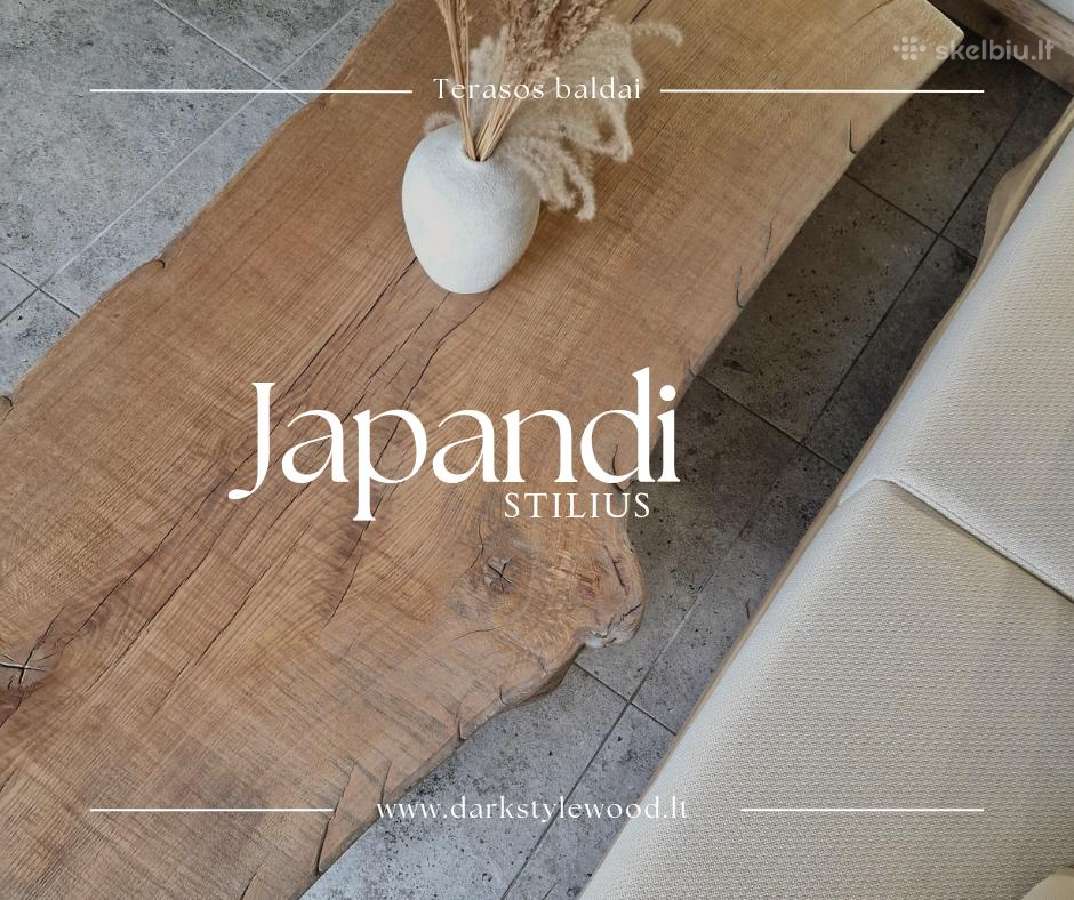 Japandi stiliaus terasos baldai - nuotraukos Nr. 2