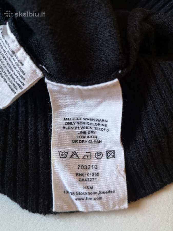 H&m juodas klasikinis susagstomas megztukas - nuotraukos Nr. 7