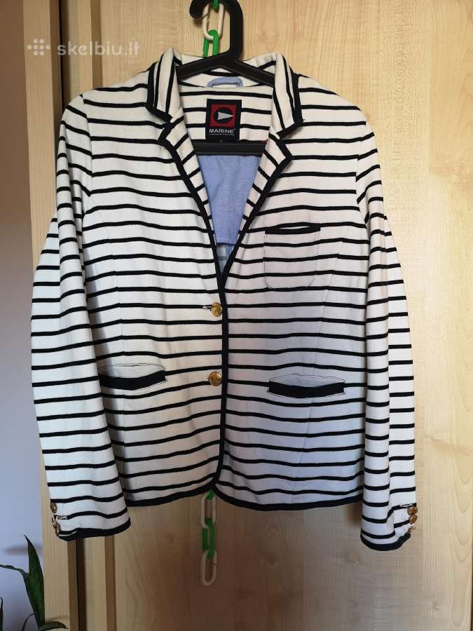 Marine scandinavian sportswear dryžuotas švarkelis