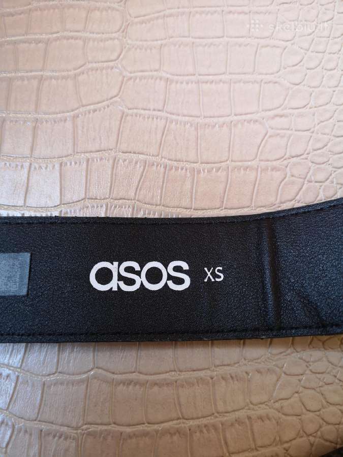 Asos juodas šiaudinis diržas su rotango sagtimi - nuotraukos Nr. 5