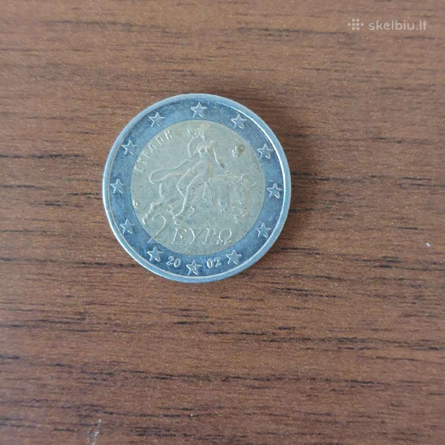 2 Euro 2002 Greece ( with letter S ) .Rare - nuotraukos Nr. 2