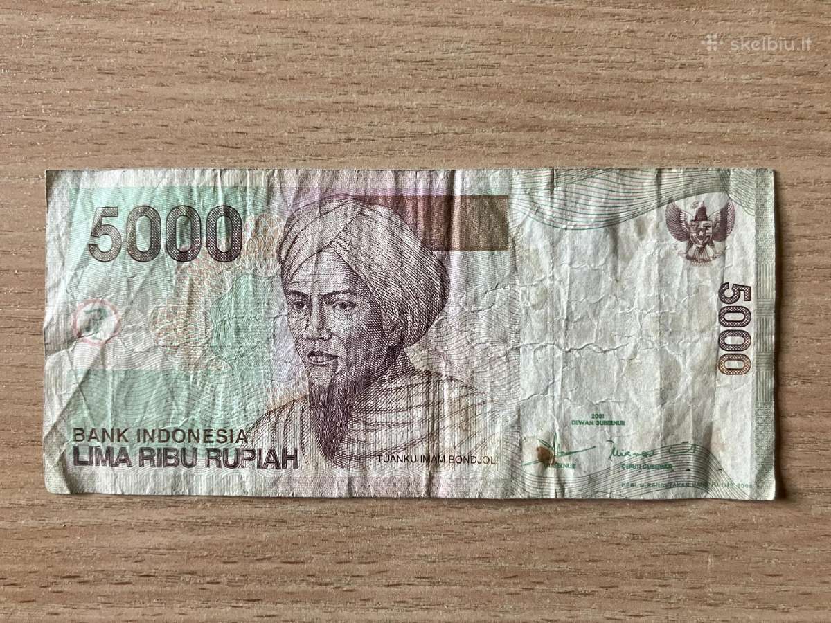 5000 Indonezijos rupijų
