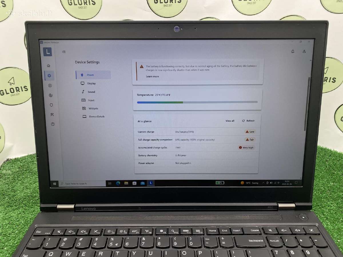 Lenovo Thinkpad P50 i7-6700hq 16ram 256ssd #1-103 - nuotraukos Nr. 5
