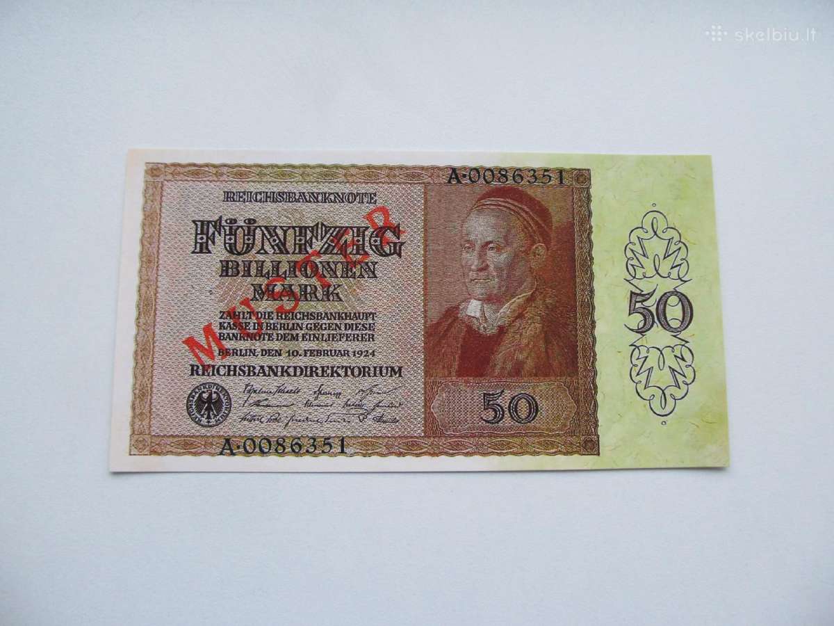 50 bilijonu markiu , Berlynas Vokietija , 1924