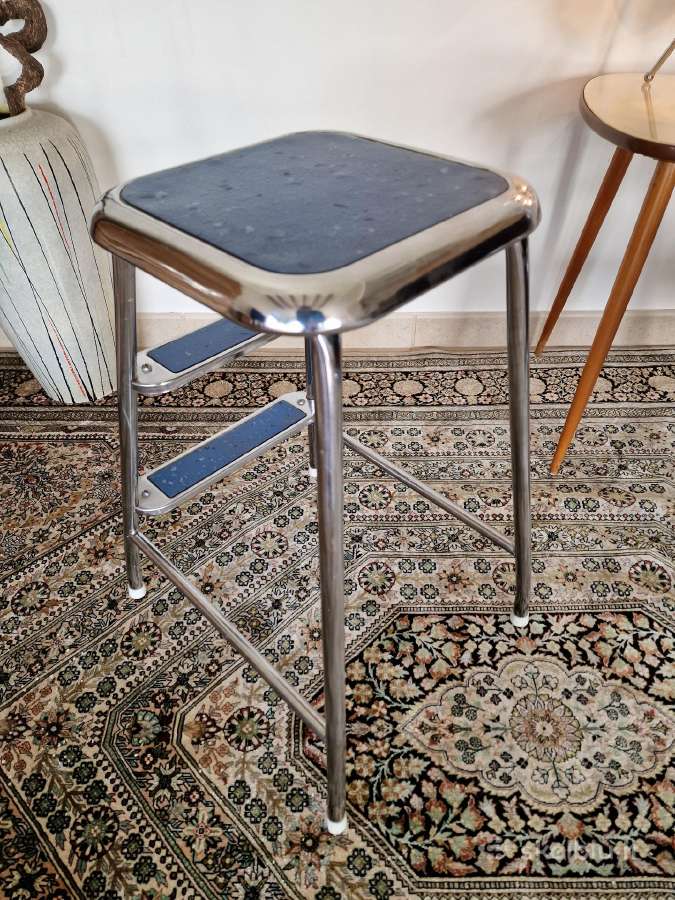 Vintažinės Mid Century plieninės kopetėlės/kėdė - nuotraukos Nr. 14