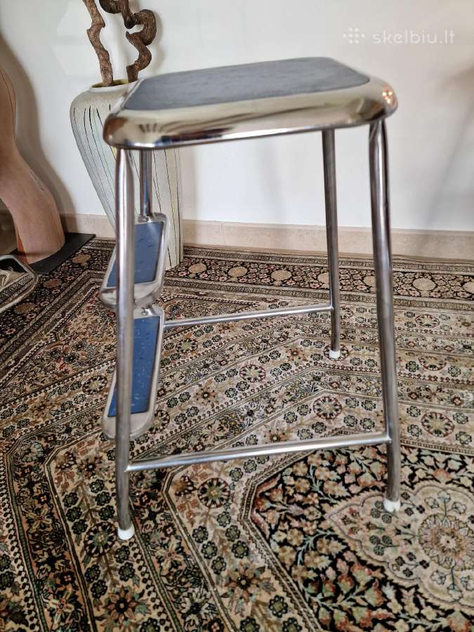 Vintažinės Mid Century plieninės kopetėlės/kėdė - nuotraukos Nr. 15