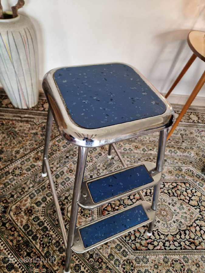 Vintažinės Mid Century plieninės kopetėlės/kėdė - nuotraukos Nr. 17