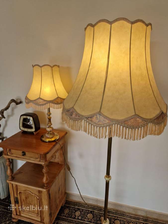 Vintažinis Mid Century toršero/stalo lempos kompl.