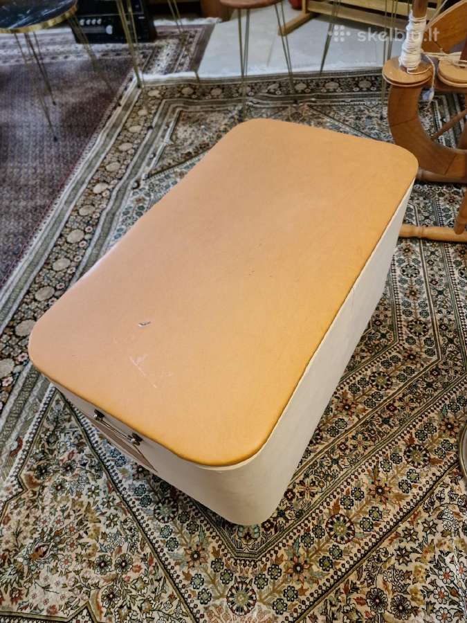 Vintažinis Mid Century pufas/daiktadėžė - nuotraukos Nr. 7