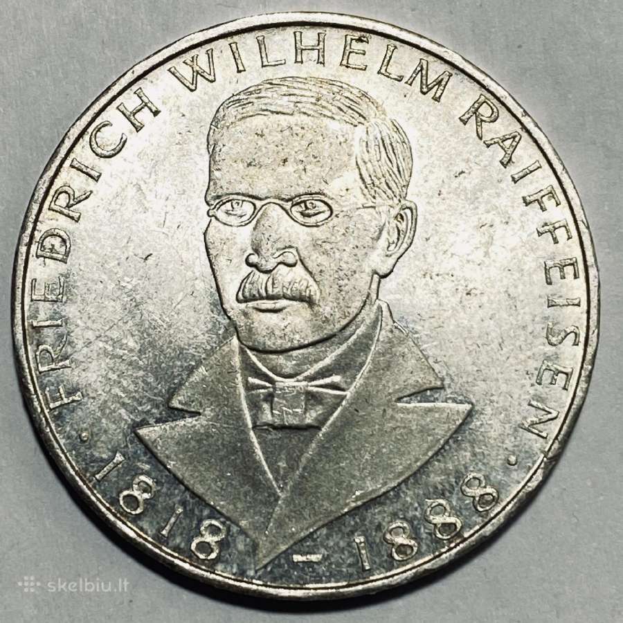1968 J Vokietija silver pinigas 5 mark /K17