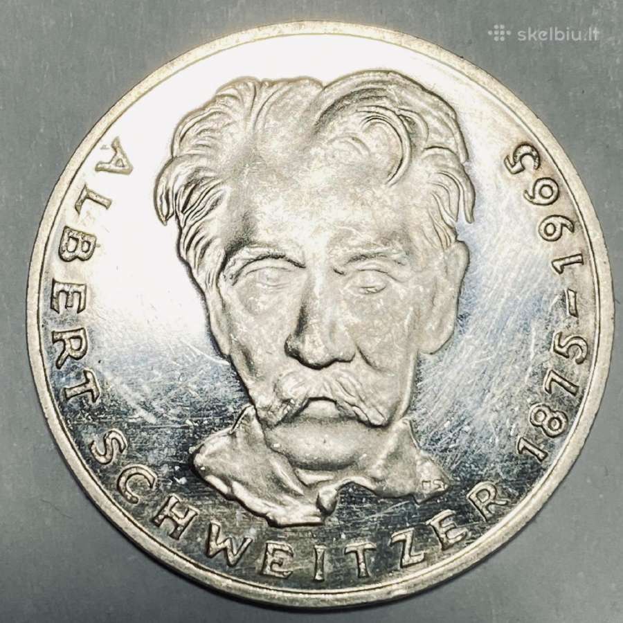 1975 G Vokietija silver pinigas 5 mark /K17