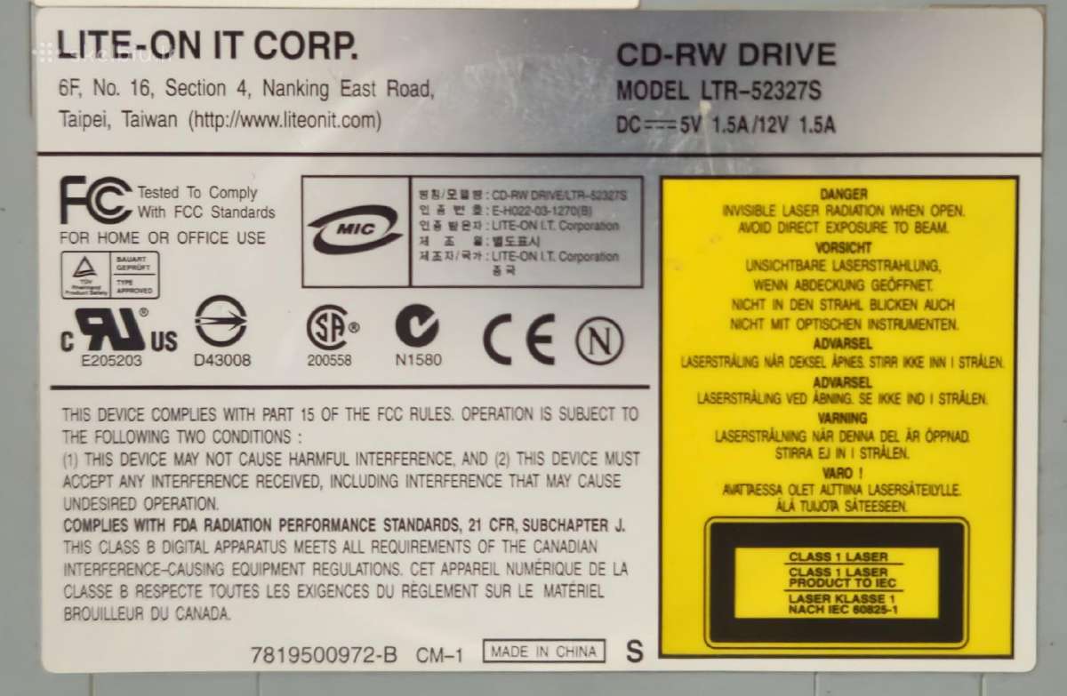 CD, Rw skaitytuvas Lite-on IT Corp - nuotraukos Nr. 4
