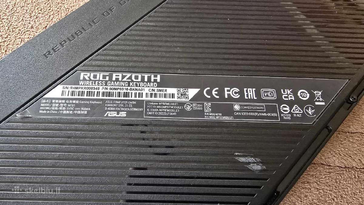 Asus Rog Azoth Belaidė Klaviatūra - nuotraukos Nr. 4