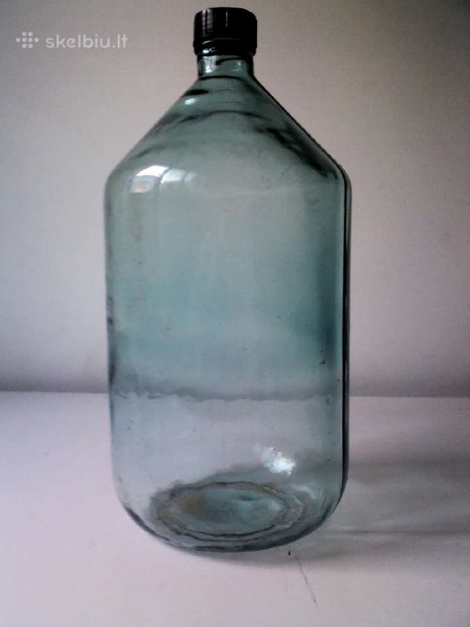 Sulai stiklinis butelis talpa 20 L