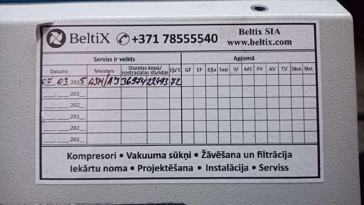 Naudotas oro kompresorius Alup Sck 42-8 - nuotraukos Nr. 8