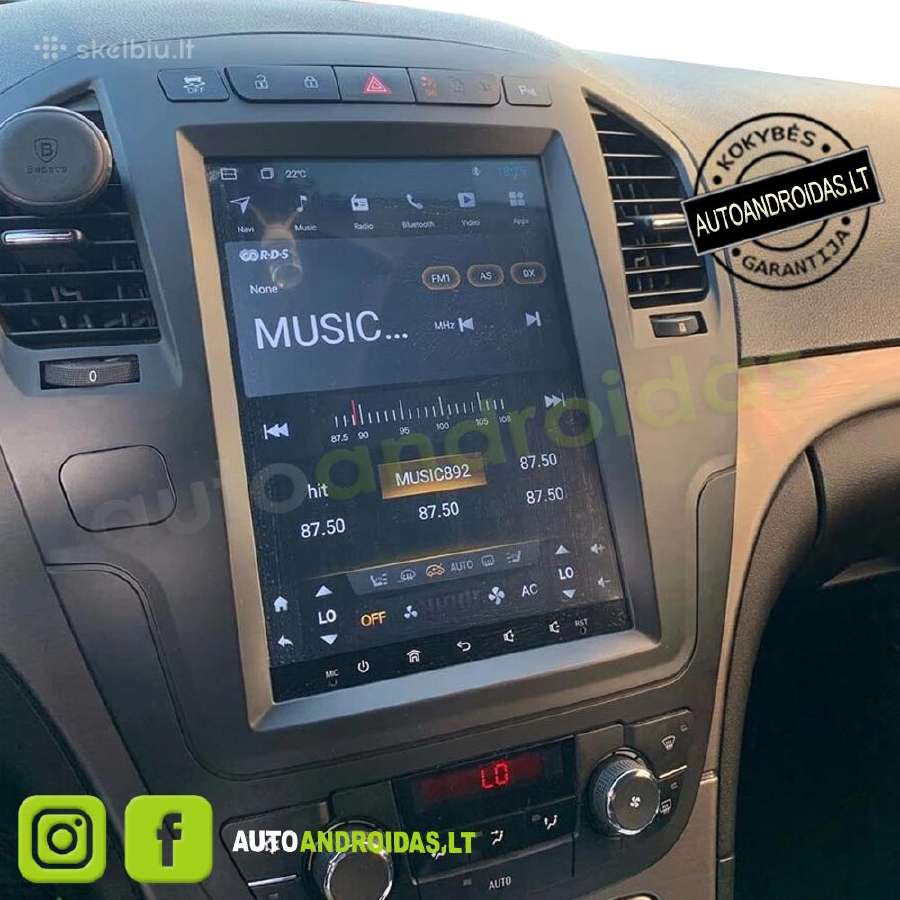 Opel Insignia Android multimedija tesla stiliaus