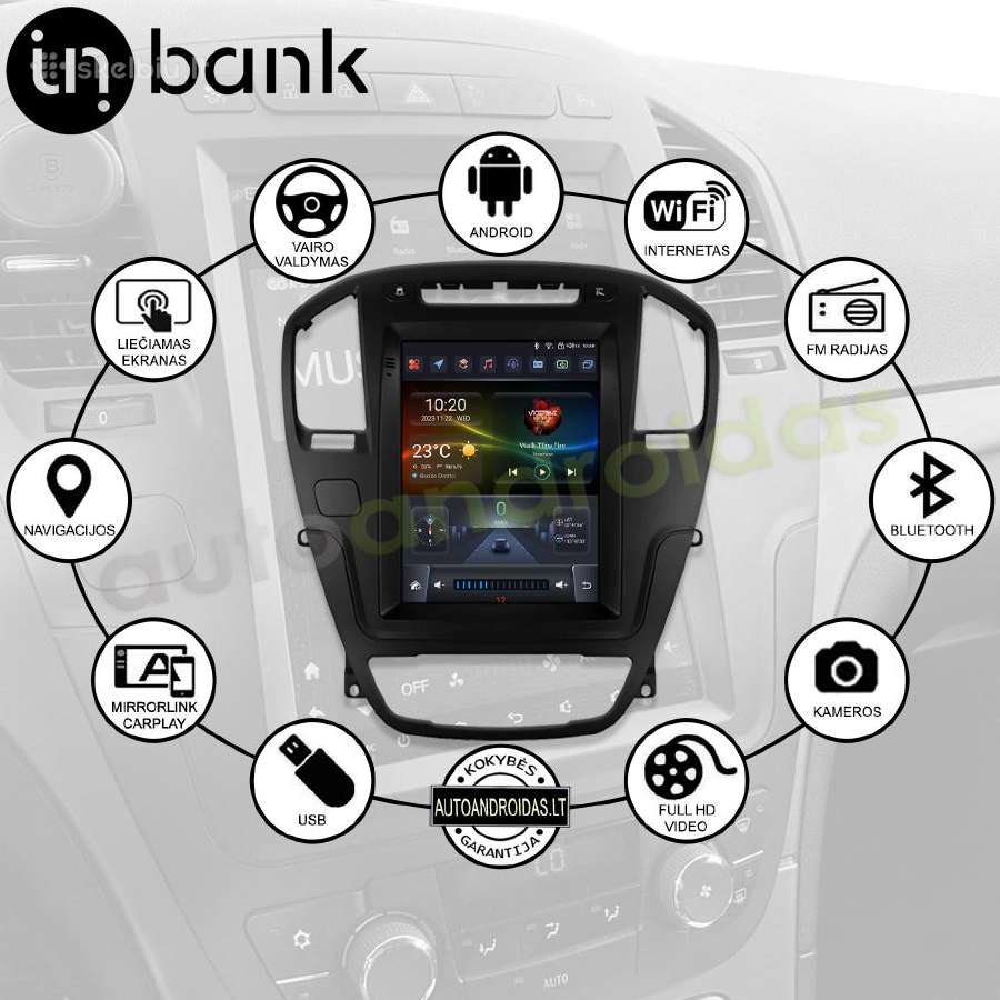 Opel Insignia Android multimedija tesla stiliaus - nuotraukos Nr. 2