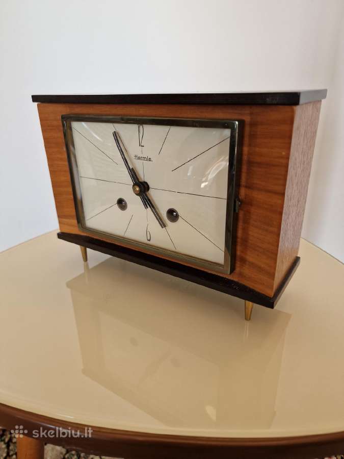 Vintažinis Mid Century Harmle stalo laikrodis