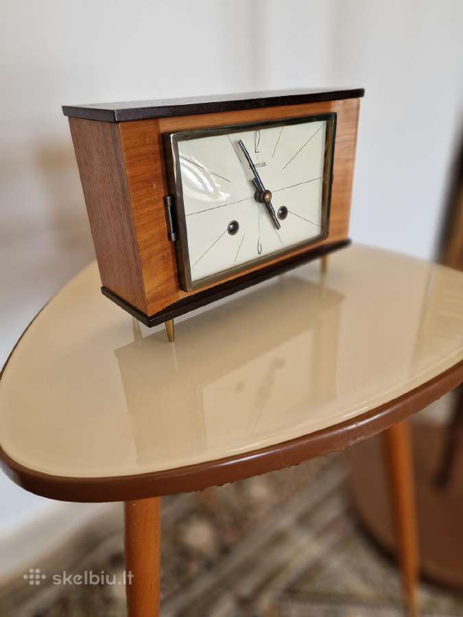 Vintažinis Mid Century Harmle stalo laikrodis - nuotraukos Nr. 16