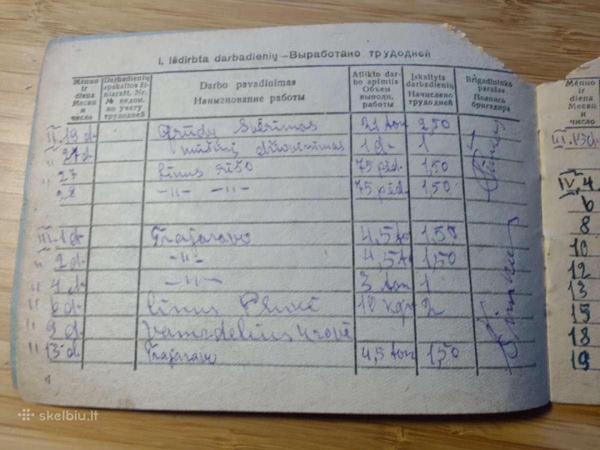 Kolūkiečio darbo knygelė Šeduva - nuotraukos Nr. 6