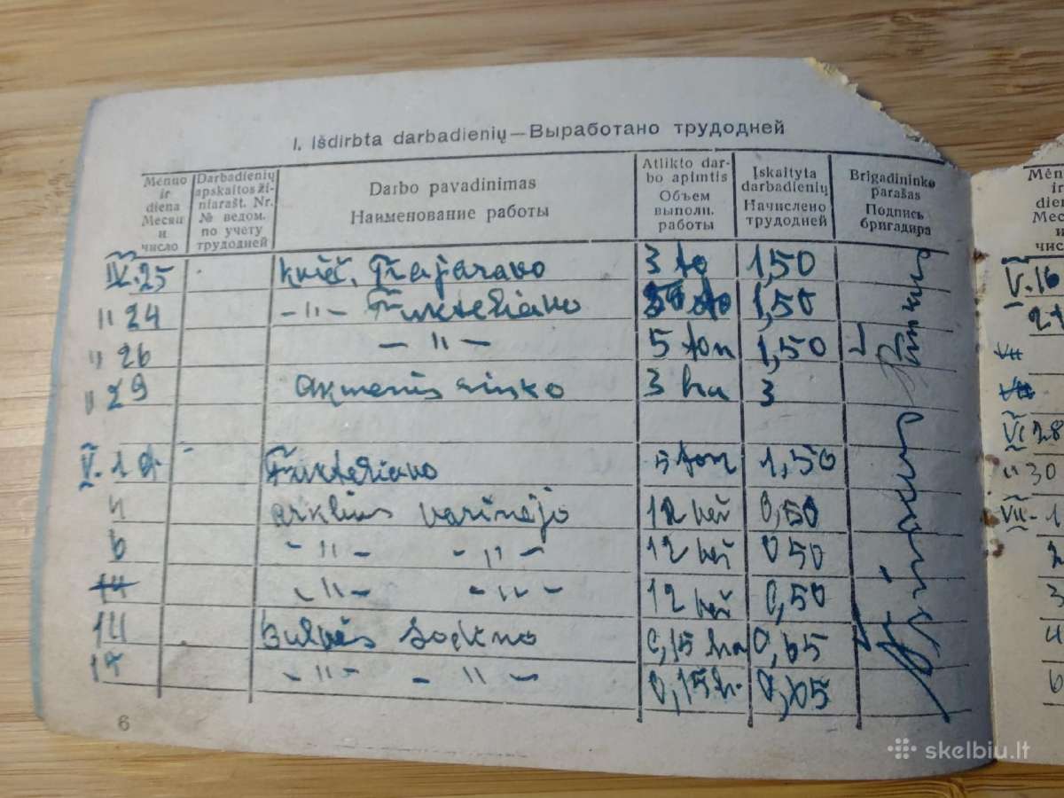 Kolūkiečio darbo knygelė Šeduva - nuotraukos Nr. 8