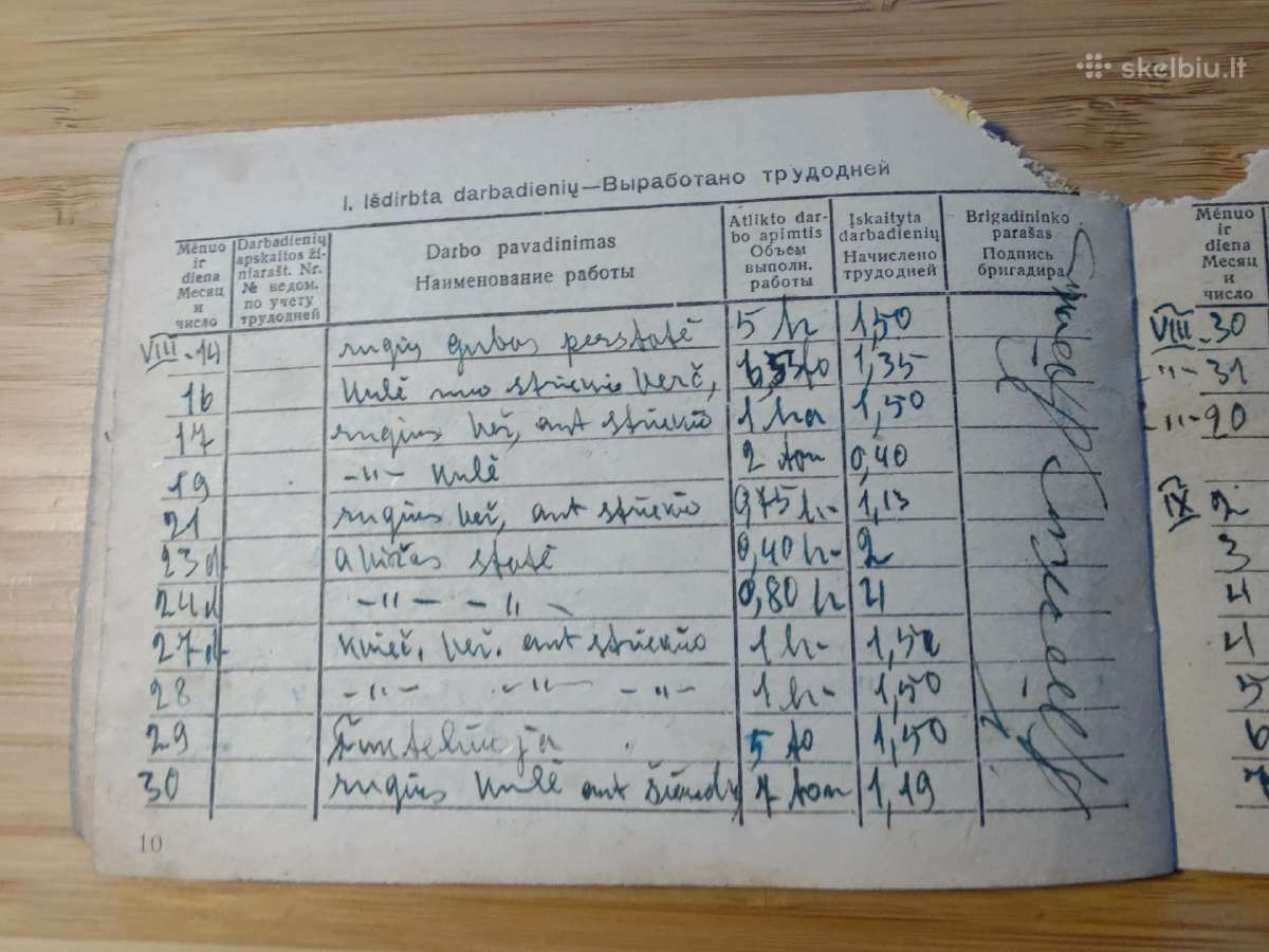 Kolūkiečio darbo knygelė Šeduva - nuotraukos Nr. 12
