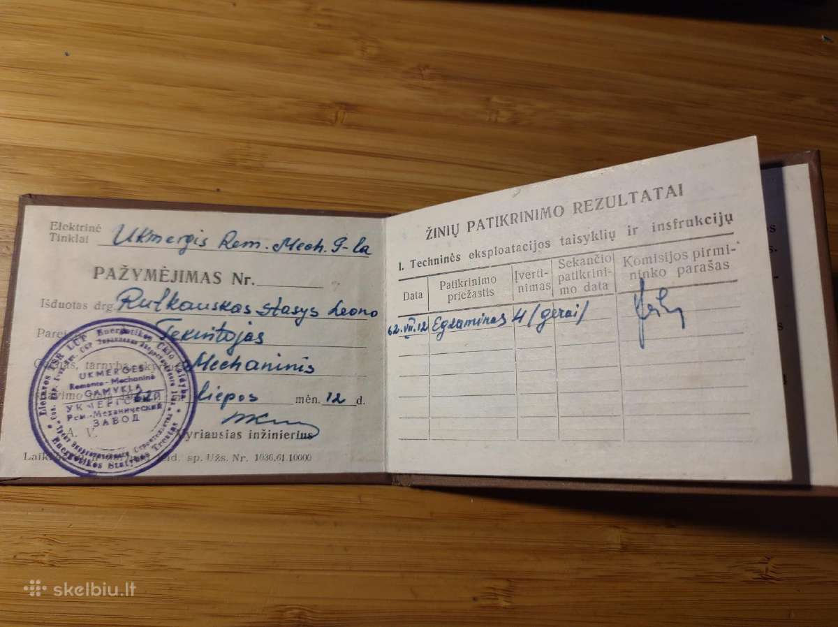 Ukmergės mechanikos remonto mokykla 1962