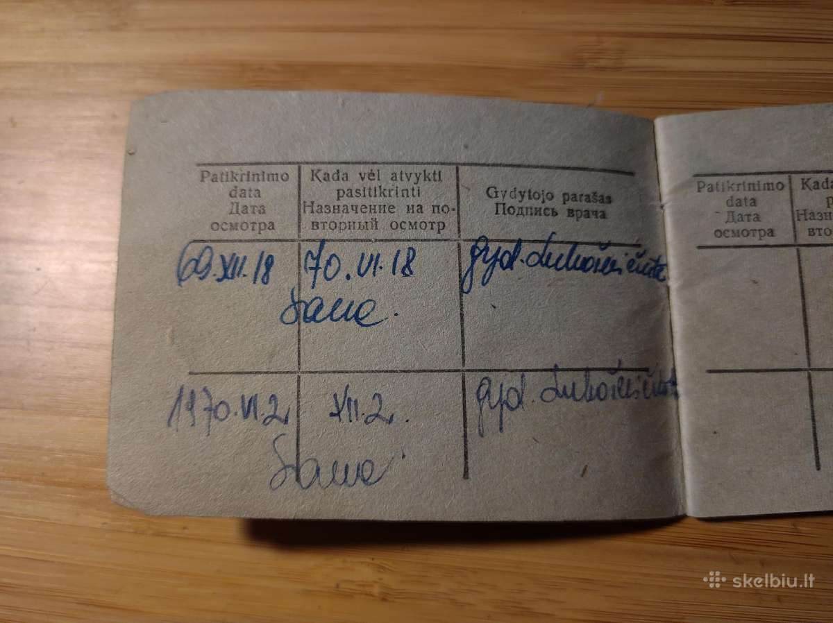 Moters medicininis profilaktinis patikrinimas 1970 - nuotraukos Nr. 4