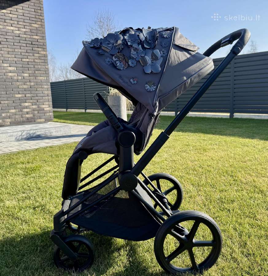 Cybex Priam Simply Flowers grey V4 - nuotraukos Nr. 3