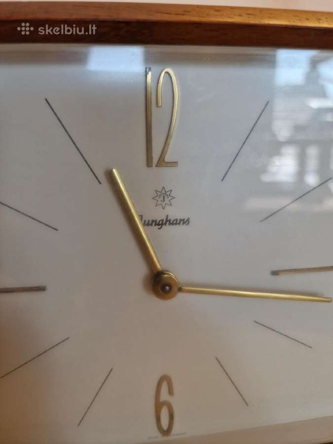 Vintažinis Mid Century stalo laikrodis Junghans - nuotraukos Nr. 2