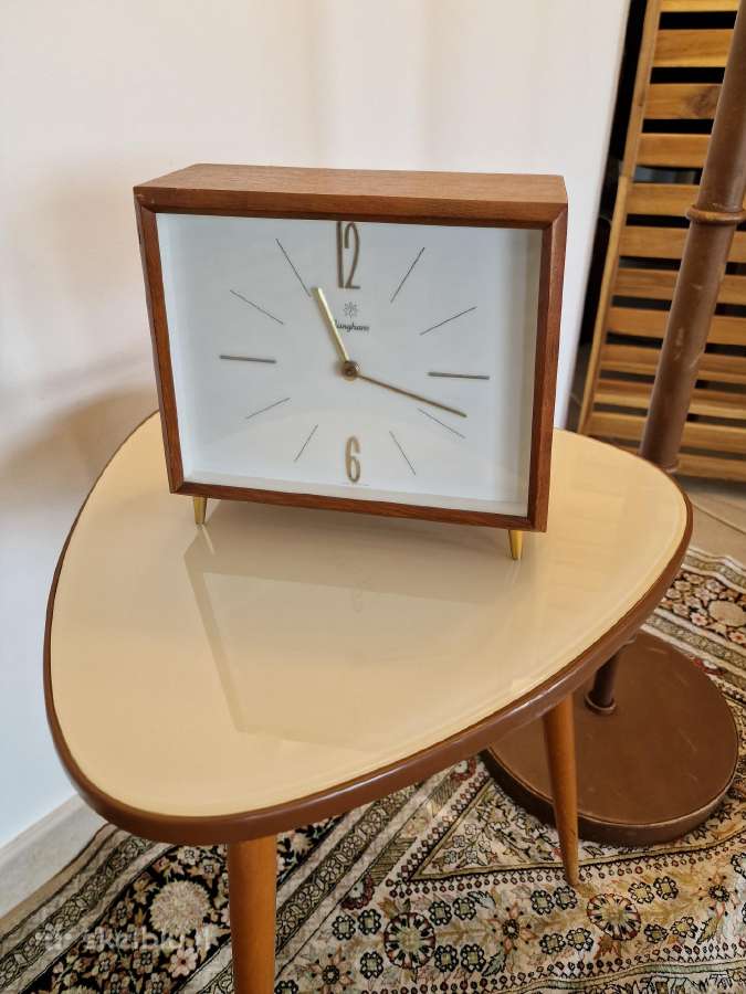 Vintažinis Mid Century stalo laikrodis Junghans - nuotraukos Nr. 12