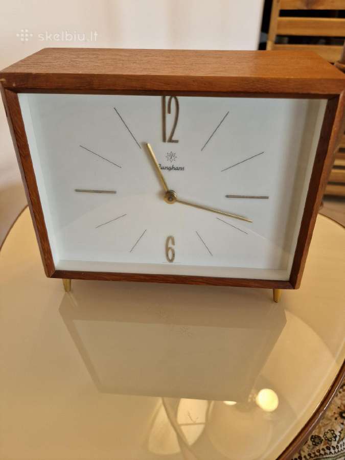 Vintažinis Mid Century stalo laikrodis Junghans - nuotraukos Nr. 14
