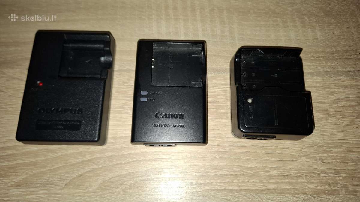 Canon, Konica Minolta, Pentax įkrovikliai