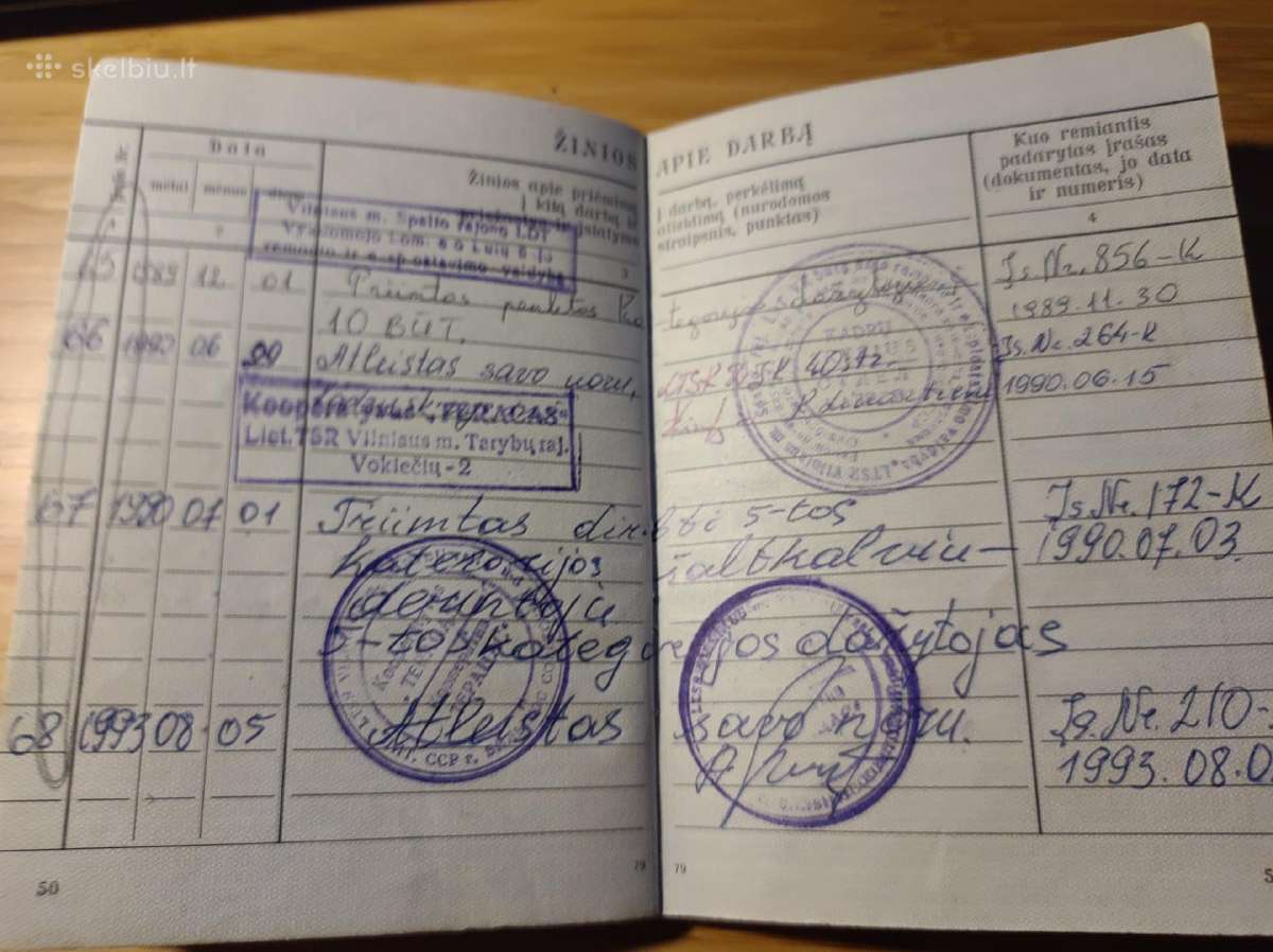 Darbo knygelė 1974 likerio ir degtinės pramonė - nuotraukos Nr. 9