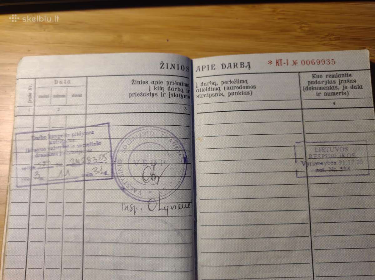 Darbo knygelė 1974 likerio ir degtinės pramonė - nuotraukos Nr. 10