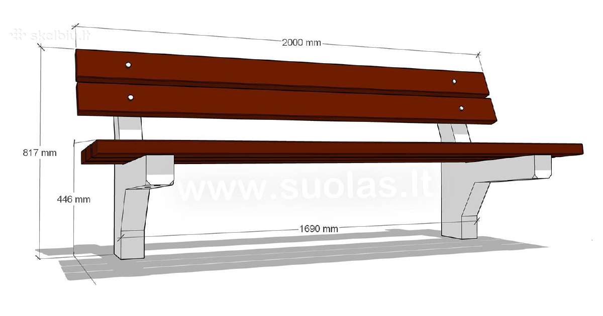 Parduodami lauko suolai su betoninėmis atramomis - nuotraukos Nr. 27