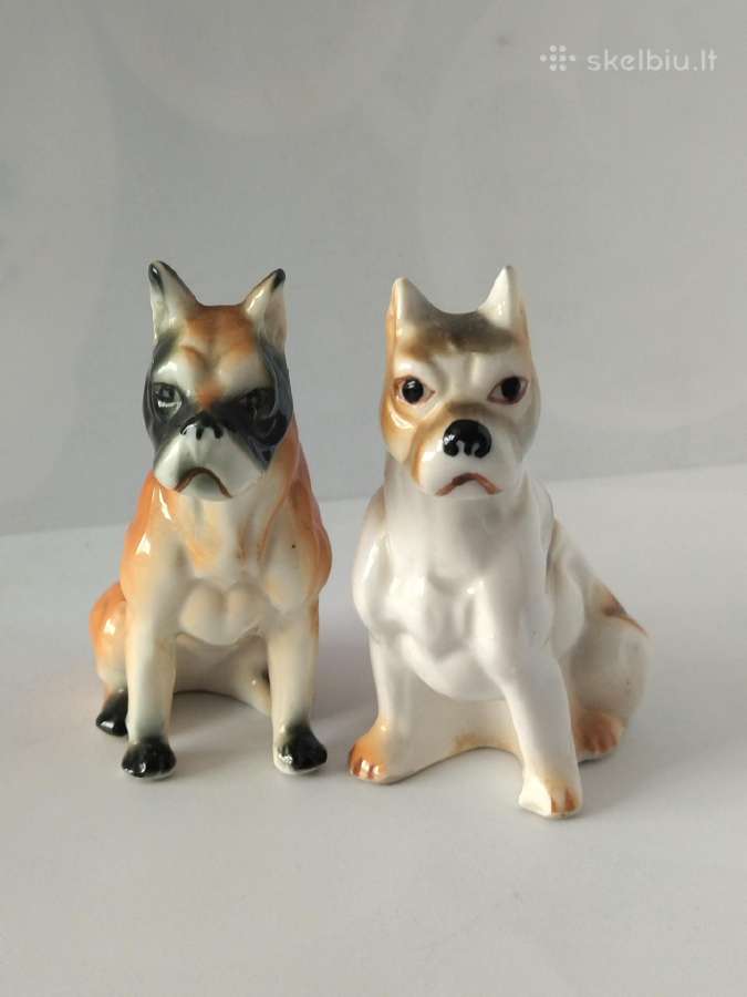 Pora vintazinių šuniukų statulėlių - nuotraukos Nr. 2