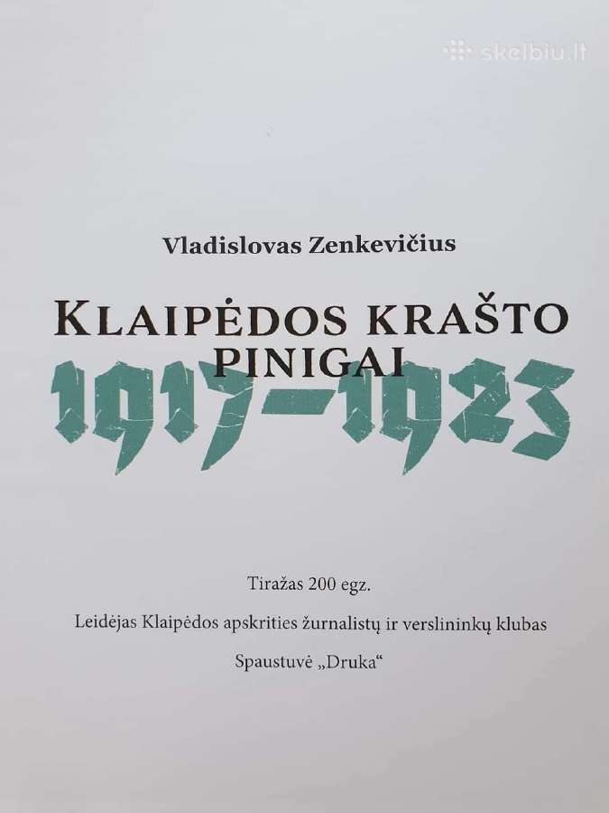 Knyga , Klaipėdos krašto pinigai 1917-1923 ''
