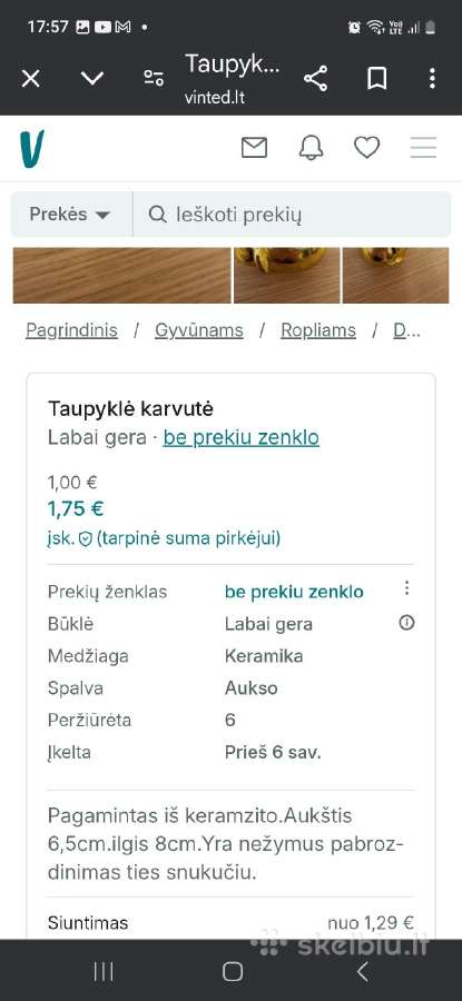 Taupyklė ,Karvutė" - nuotraukos Nr. 5