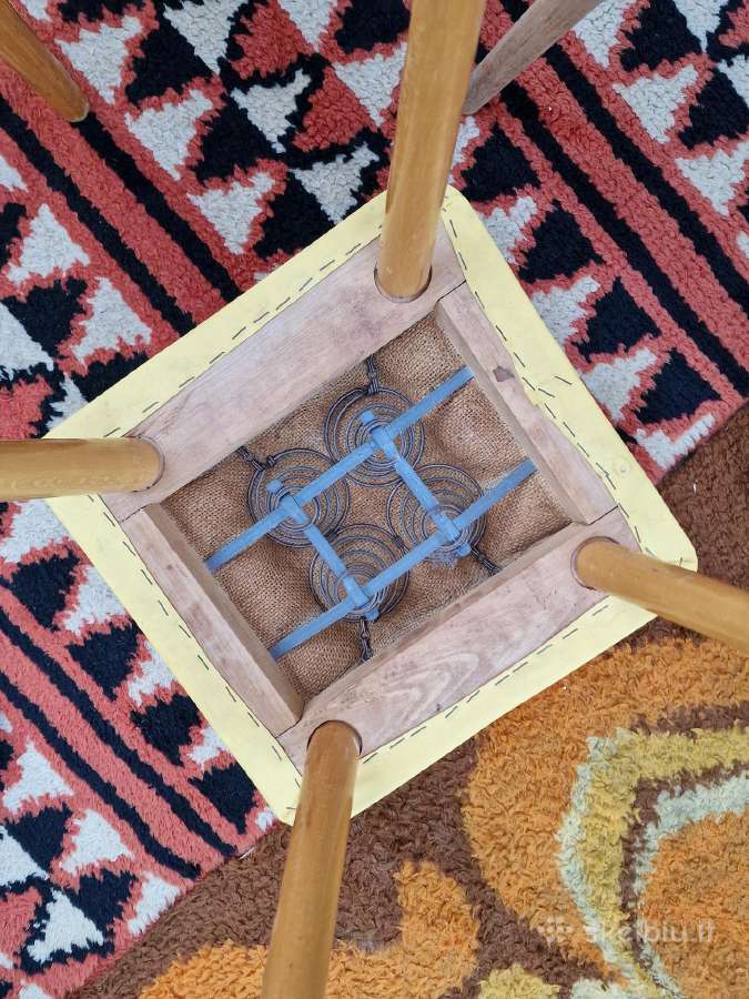 Vintažinės Mid century kėdės ir pufai - nuotraukos Nr. 7