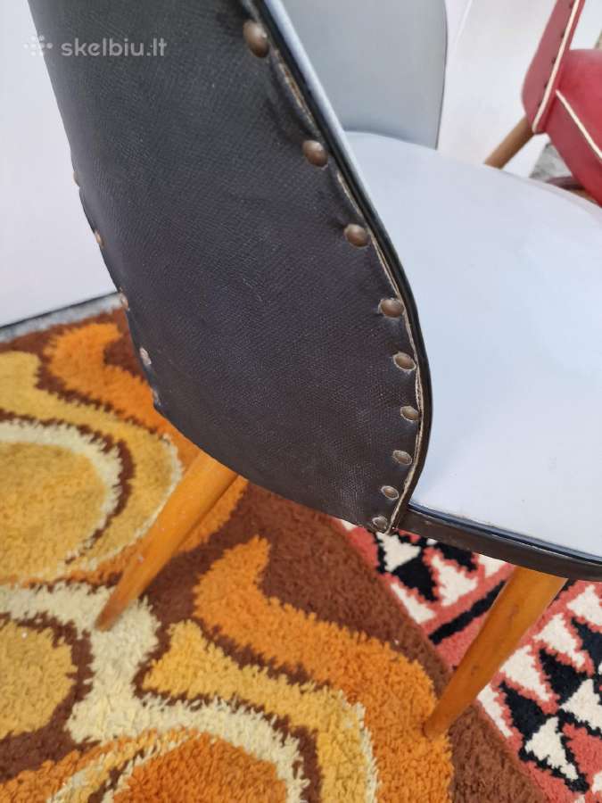 Vintažinės Mid century kėdės ir pufai - nuotraukos Nr. 23