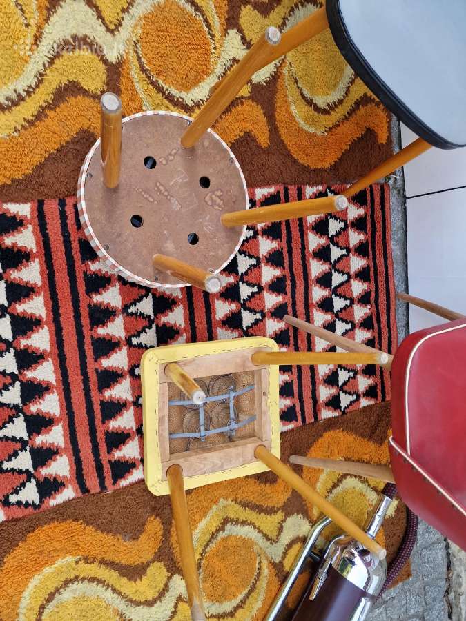 Vintažinės Mid century kėdės ir pufai - nuotraukos Nr. 30