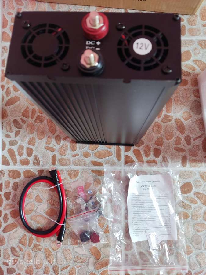 12,24 V sinusinės įtampos inverteris 230v, 4000 W - nuotraukos Nr. 3
