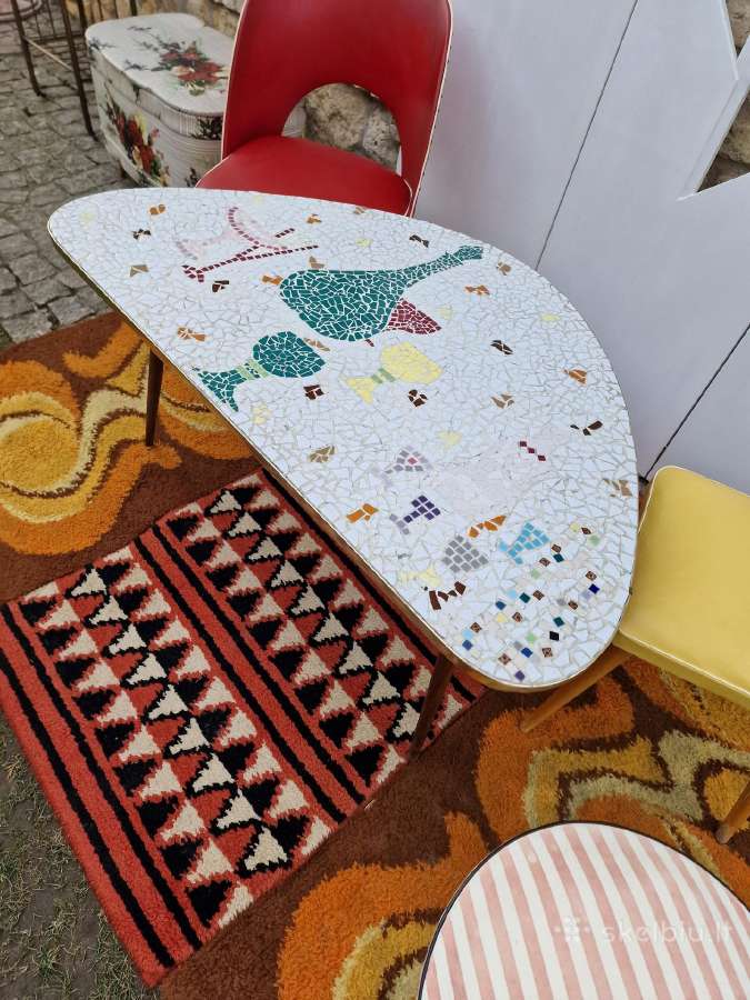 Vintažinis Mid Century keramikinis kavos staliukas - nuotraukos Nr. 4