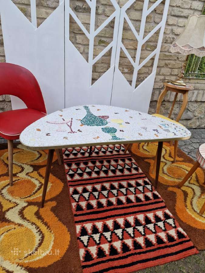 Vintažinis Mid Century keramikinis kavos staliukas - nuotraukos Nr. 26