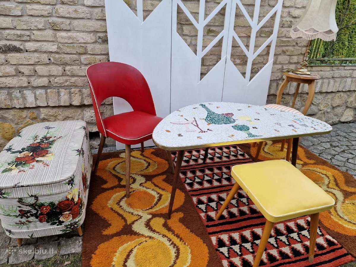 Vintažinis Mid Century keramikinis kavos staliukas - nuotraukos Nr. 28